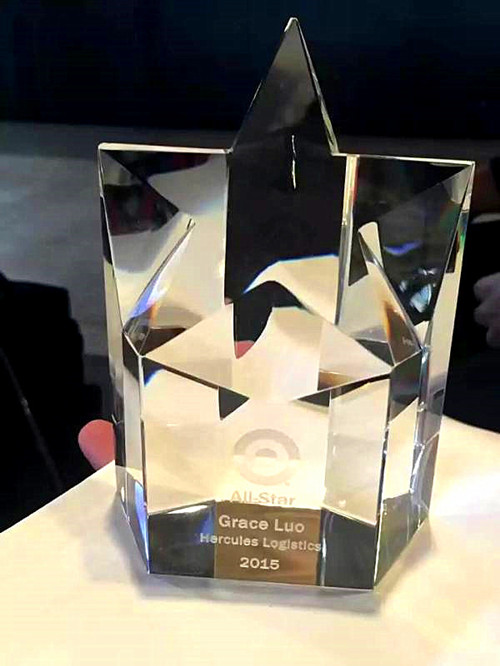 海格物流员工荣获“Target2015运输全明星”称号 海格物流员工荣获“Target2015运输全明星”称号